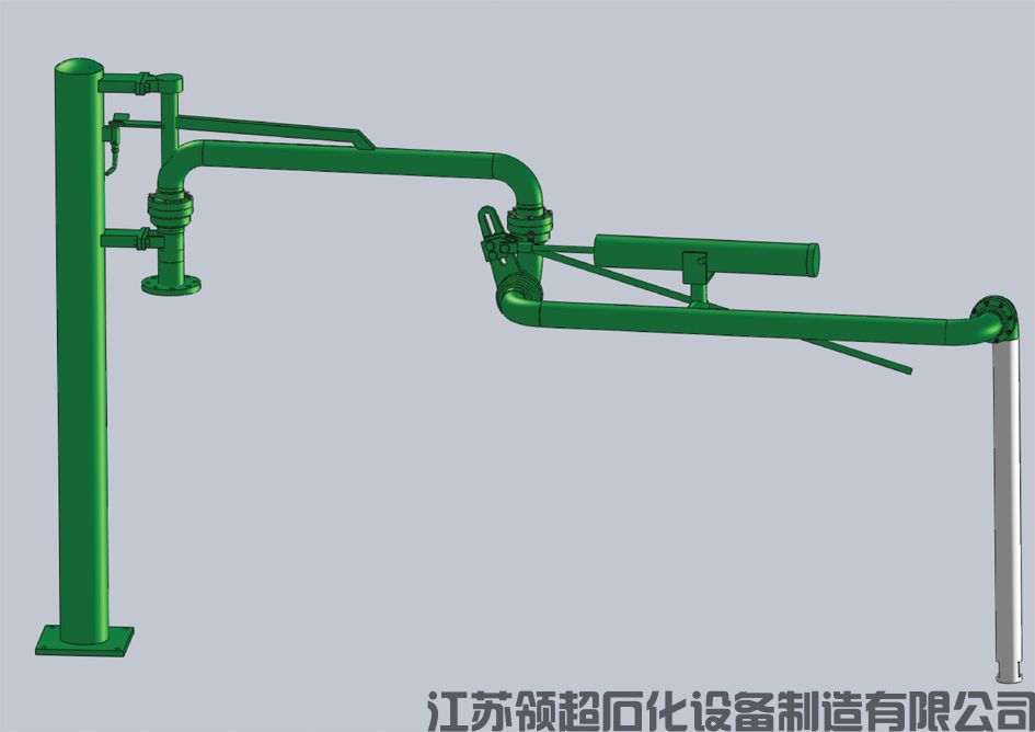 贵州六盘水市客户定制采购的一批AL1401汽车顶部装卸鹤管(无立柱鹤管)已通过物流发往使用现场(图1)